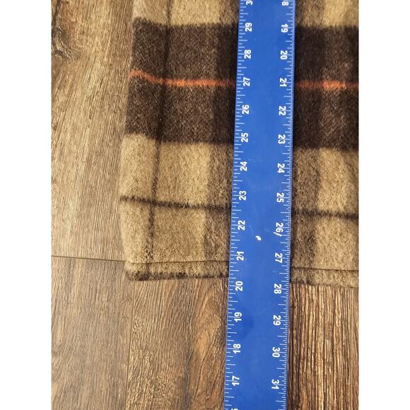 Canadian Lumber Jac Vintage Mens Small Wool Jacket Brown 70s Plaid Flannel - Picture 6 of 8